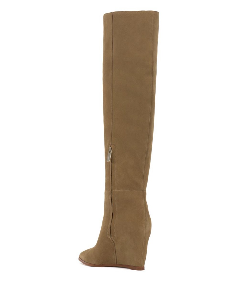 Vince Camuto Tiasie Siroke Topanky-Calf Vysoke Cizmy Damske Hnede | EGCA-98062