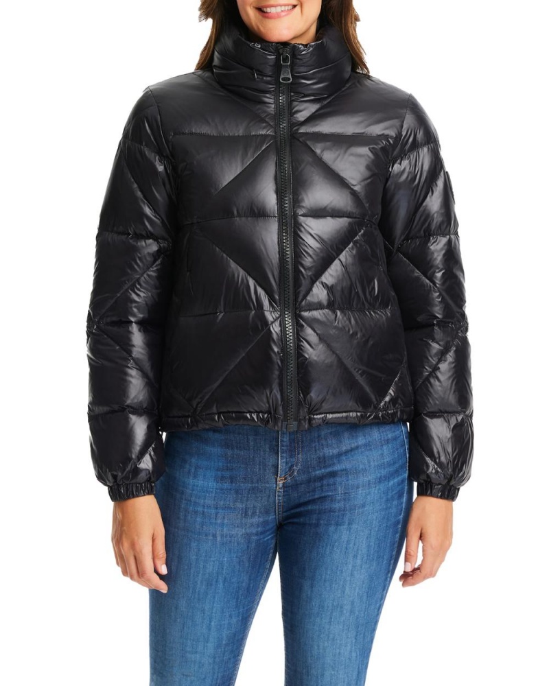 Vince Camuto Triangle Prešívané Puffer Bundy Damske Čierne | VMOD-90753