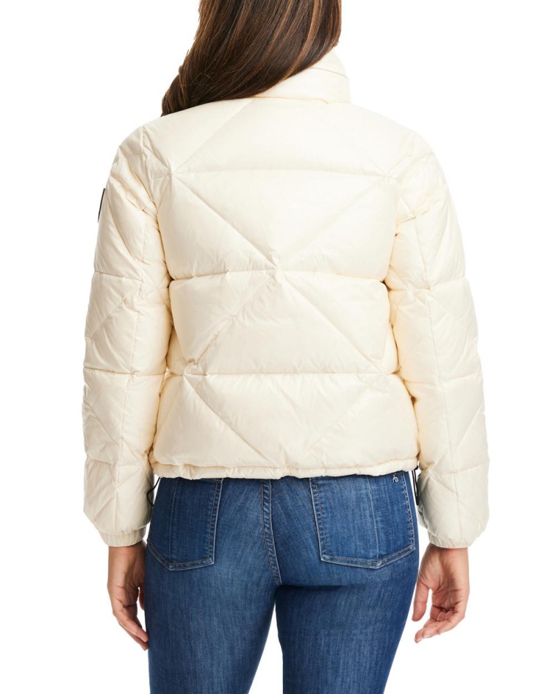 Vince Camuto Triangle Prešívané Puffer Bundy Damske Biele | GHDT-39580