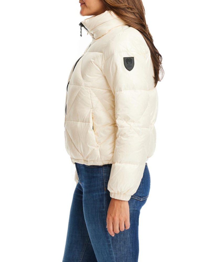 Vince Camuto Triangle Prešívané Puffer Bundy Damske Biele | GHDT-39580