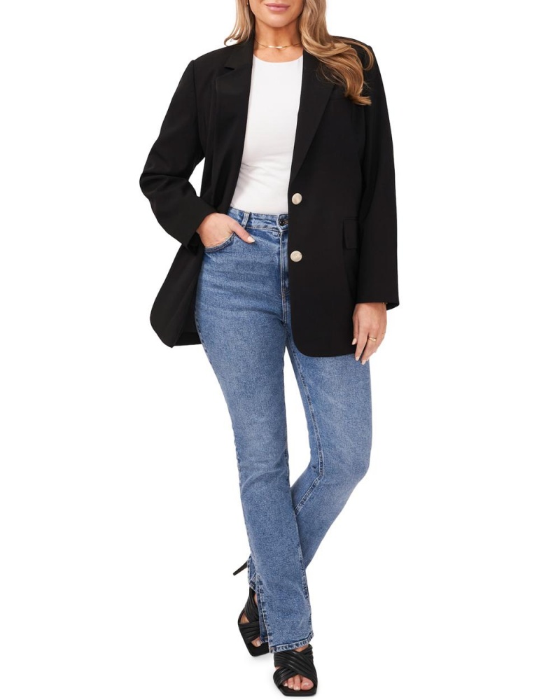 Vince Camuto Two-Button Notch-Lapel (Plus Size) Blejzer Damske Čierne | HOAC-95681