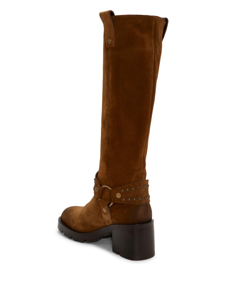 Vince Camuto Valira Kozene Cizmy Damske Hnede | TJXS-83046