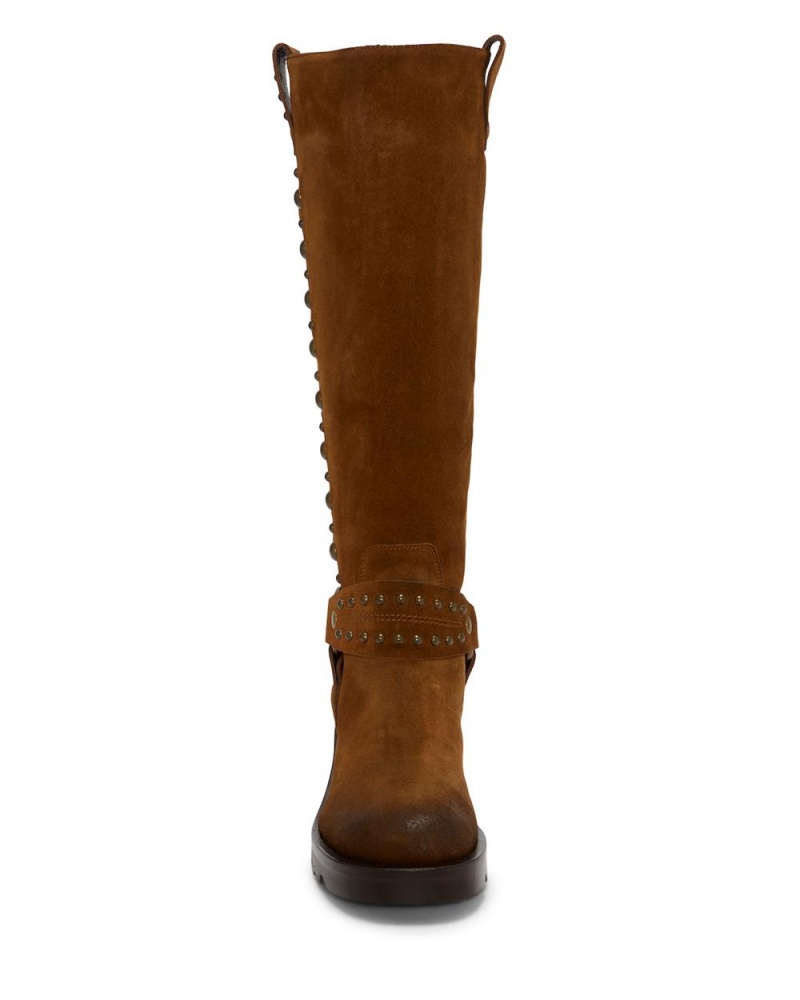 Vince Camuto Valira Kozene Cizmy Damske Hnede | TJXS-83046