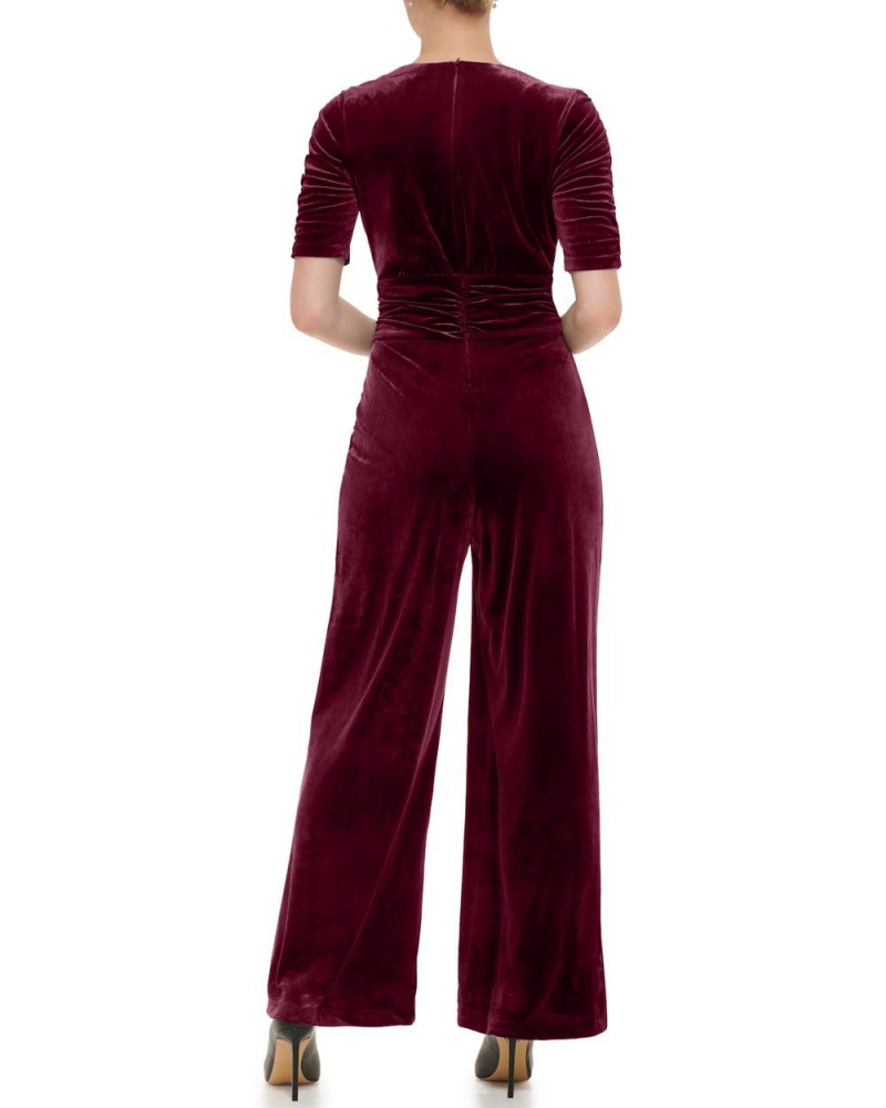 Vince Camuto Velvet Knot-Pásom Kombineza Damske Bordove | BMZY-18246