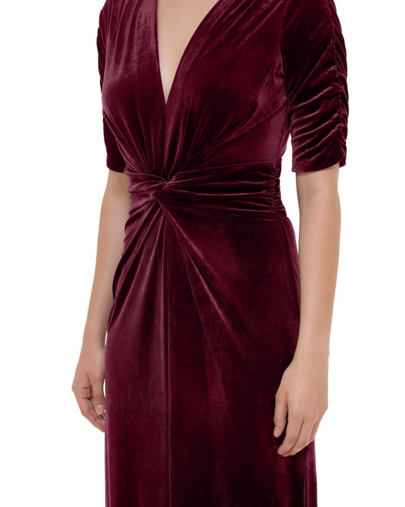 Vince Camuto Velvet Knot-Pásom Kombineza Damske Bordove | BMZY-18246