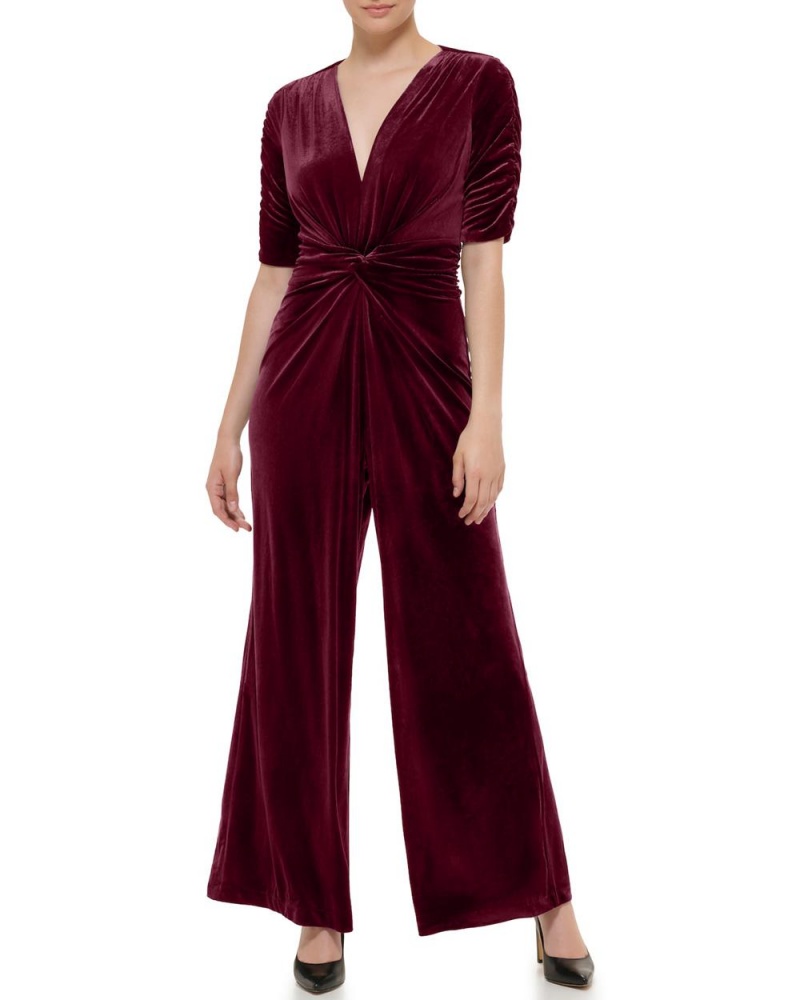 Vince Camuto Velvet Knot-Pásom Kombineza Damske Bordove | BMZY-18246