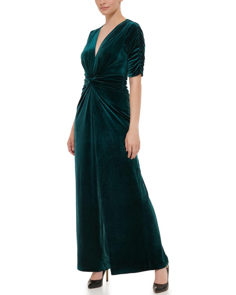 Vince Camuto Velvet Knot-Pásom Kombineza Damske Zelene | PMSH-59837