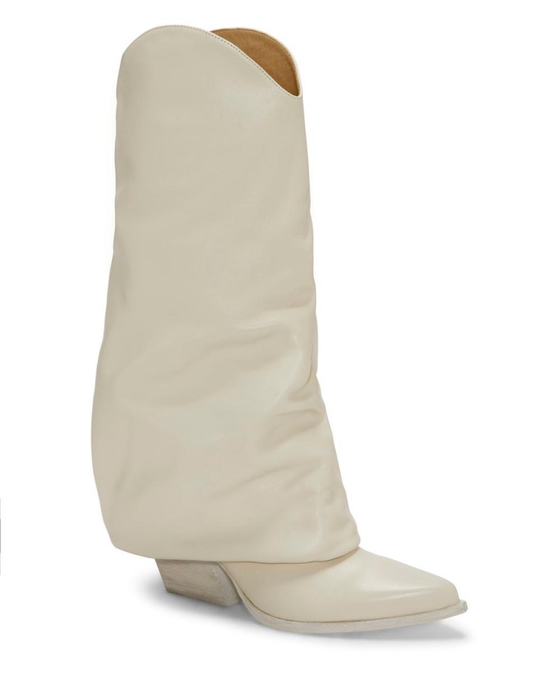Vince Camuto Violete Siroke Topanky-Calf Čižmy Nad Kolená Damske Biele | JERV-59487