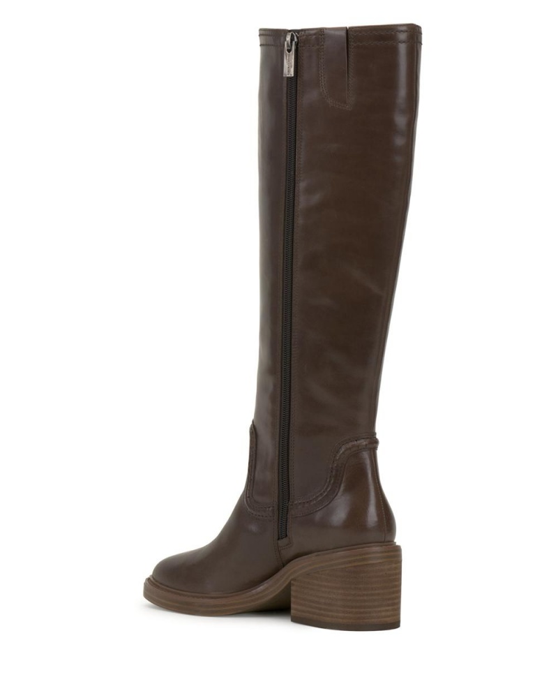 Vince Camuto Vuliann Extra Siroke Topanky-Calf Vysoke Cizmy Damske Hnede | ZIQG-97548