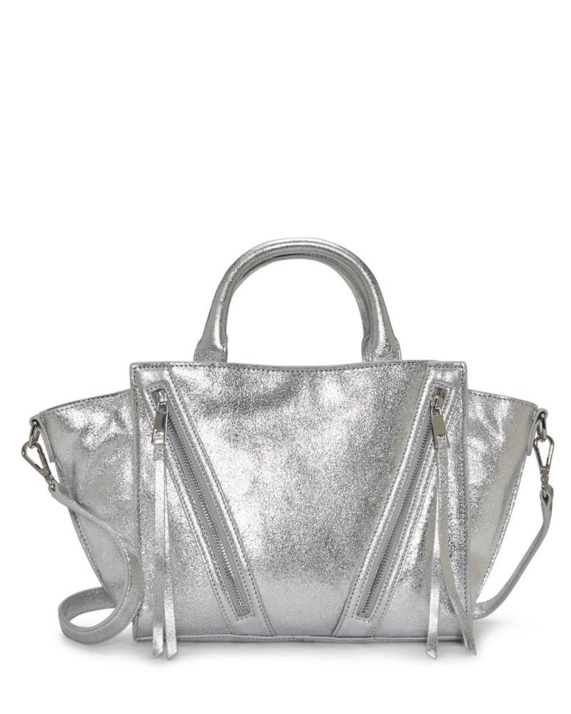 Vince Camuto Wayhn Satchel Kabelka Damske Strieborne | GEIB-18304