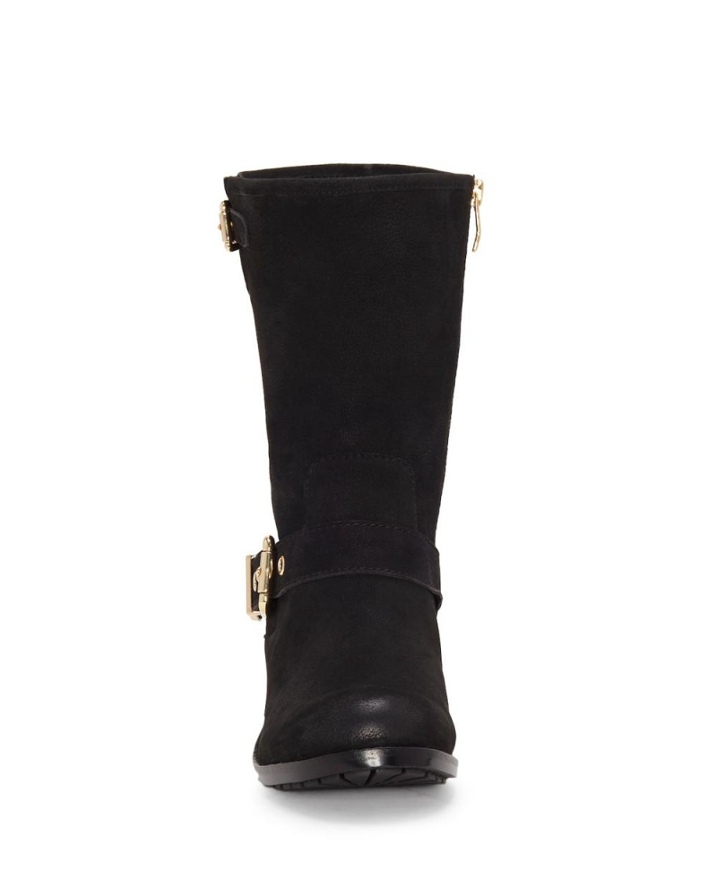 Vince Camuto Winchell Moto Kozene Cizmy Damske Čierne | AXUJ-64821