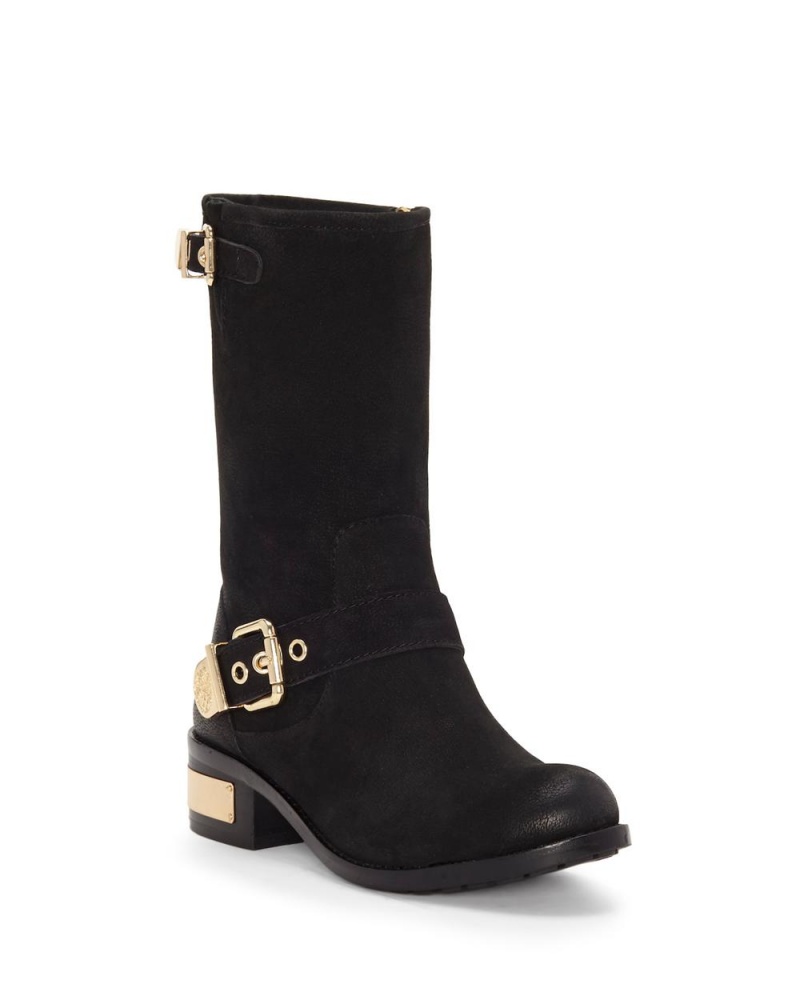 Vince Camuto Winchell Moto Kozene Cizmy Damske Čierne | AXUJ-64821
